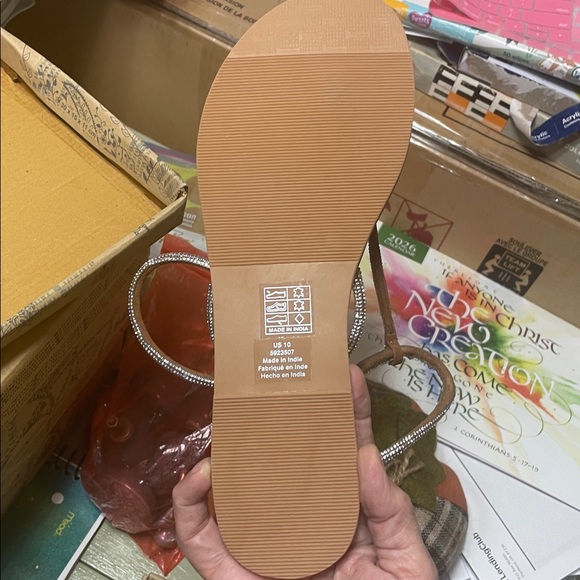 Free People Mustard Sandals with Metallic Straps - Picture 5 of 5